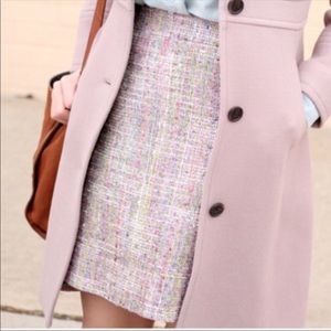 J. Crew Pink Confetti Tweed Postage Stamp Skirt